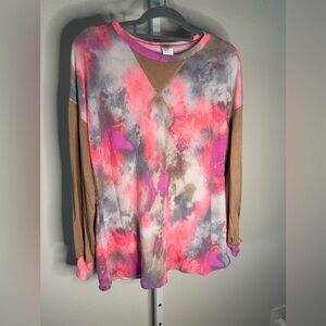 NWOT Women's Tie-Dye Long Sleeve Top
